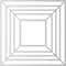 Ekena Millwork Raven Architectural Grade PVC Pierced Ceiling Medallion, Nickel, 20"OD x 7 3/8"ID x 1/2"P CMPP20X20RASNI - alternate 3